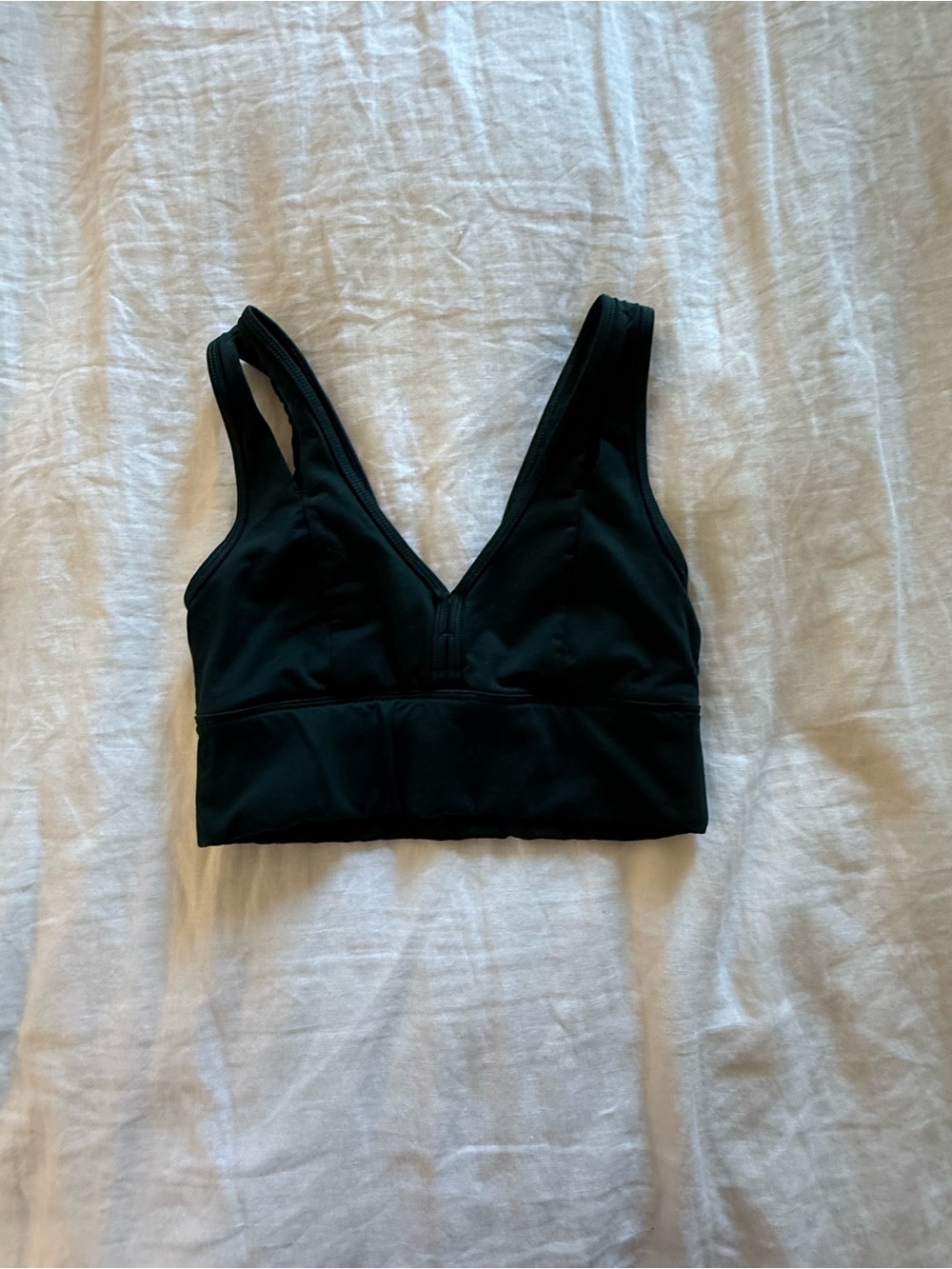 ALO Yoga Black V-Neck Longline Sports Bra